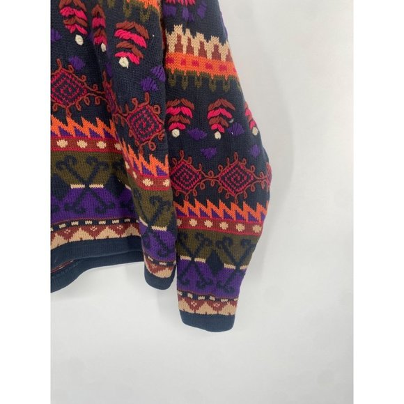 VINTAGE MILANO SPORT EMBROIDERED PULLOVER KNIT SWEATER SIZE MEDIUM - Picture 3 of 5